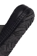 Woman Black Wedge Comfort Slipper | Derimod