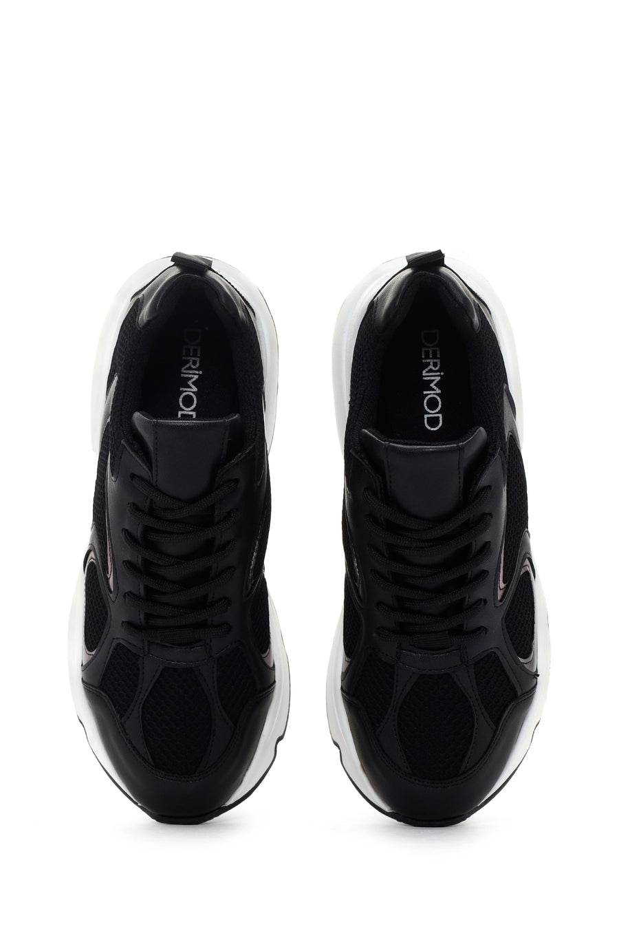 Women's Black Thick Soled Sneaker