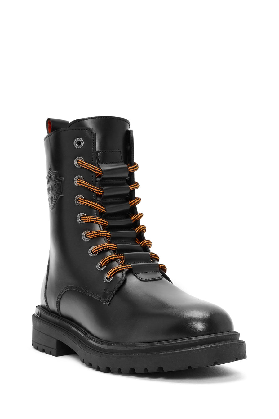 Harley Davidson Erkek Siyah Thar Bağcıklı Deri Postal Bot