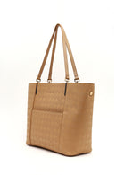 Women's Tan Printed Shoulder Bag | Derimod