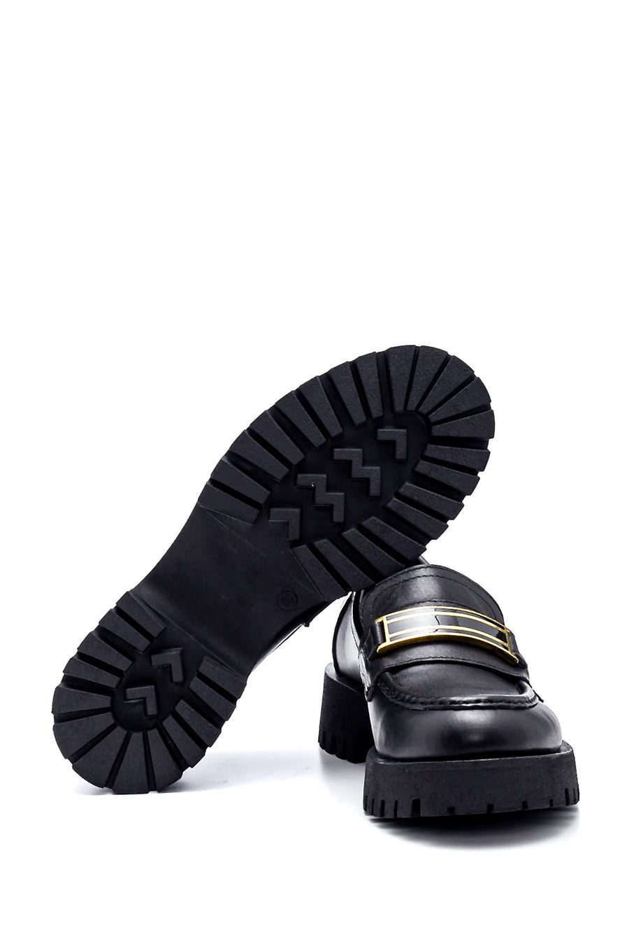 Kadın Deri Casual Tokalı Loafer