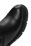 Male Black Zip Closure Leather Casual Boots | Derimod