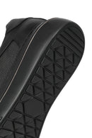 Erkek Siyah Bağcıklı Deri Sneaker | Derimod