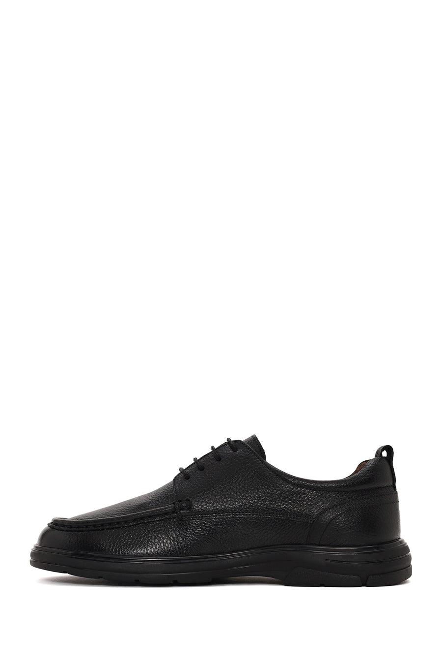 Male Black Lace-Up Leather Casual Shoes