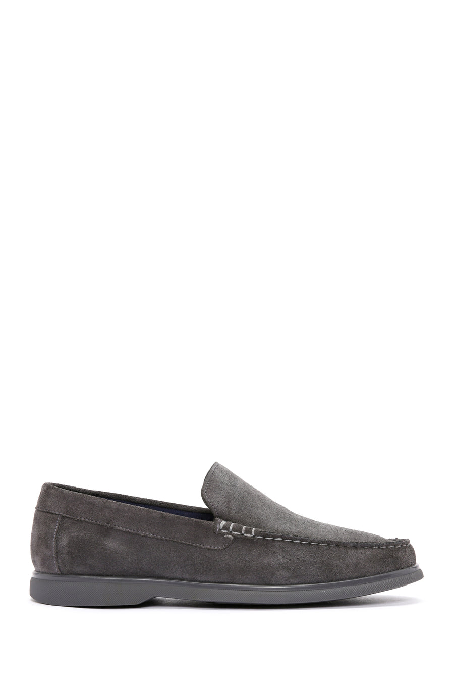 Derimod Fly Men's Gray Suede Leather Loafer 25SFD631010 | Derimod