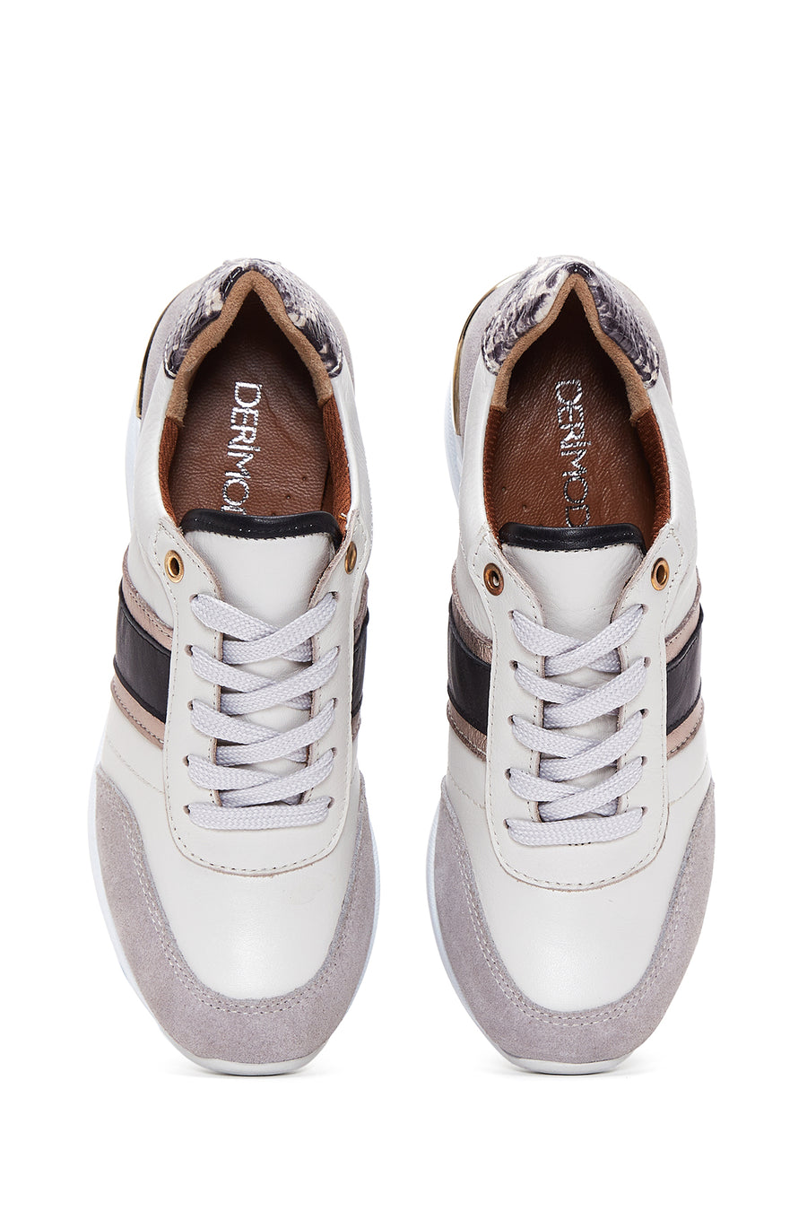 Kadın Bej Deri Dolgu Topuklu Sneaker