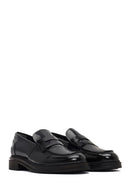 Woman Black Patent Leather Leather Masculine Loafer | Derimod