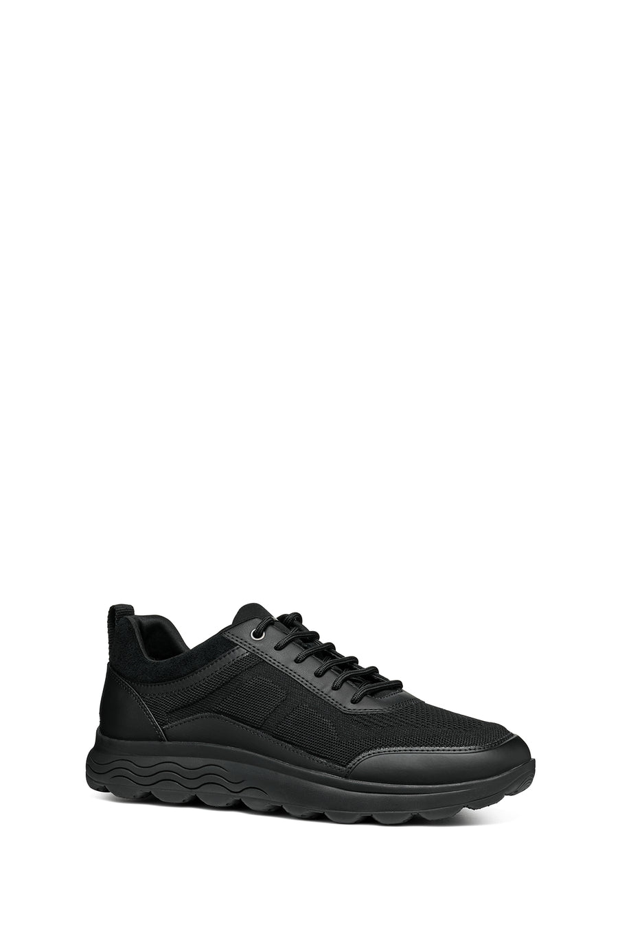 Geox Erkek Siyah Spherica Bağcıklı Deri Sneaker