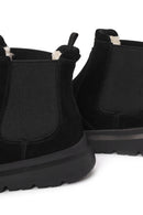 Male Black Thick-Soled Suede Chelsea Boots | Derimod