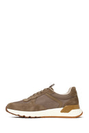 Erkek Kahverengi Bağcıklı Kalın Tabanlı Deri Sneaker | Derimod