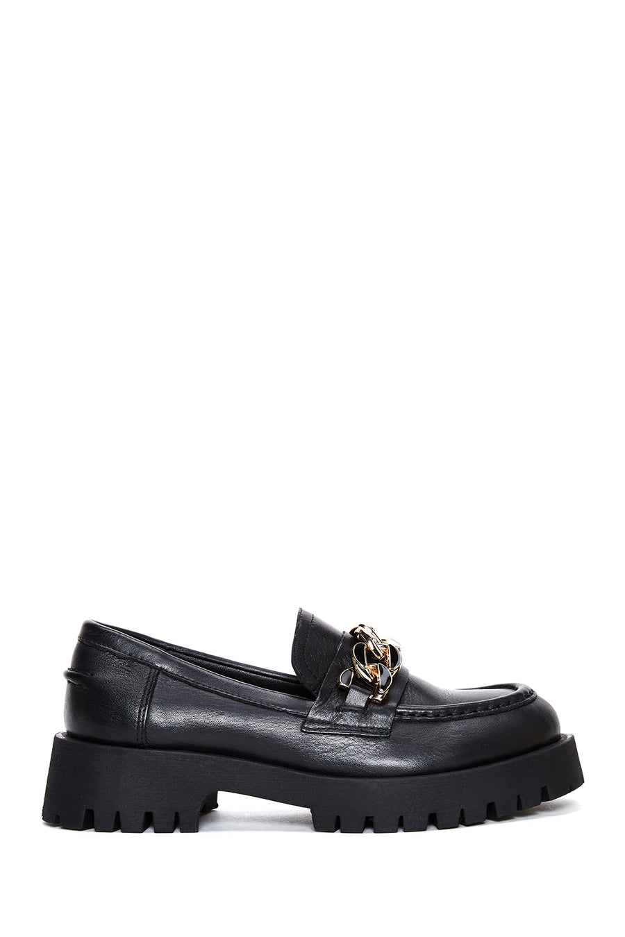 Kadın Deri Zİncirli Loafer 22WFD184618 | Derimod