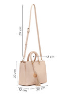 Woman Cream Long Strap Printed Shoulder Bag | Derimod