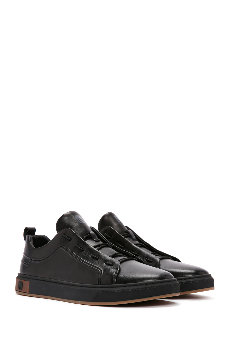 Men's Black Leather Sneaker