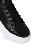 Kadın Siyah Bağcıklı Kalın Tabanlı Sneaker | Derimod