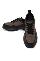 Male Mink Lace-up Thick-soled Leather Casual Shoes | Derimod