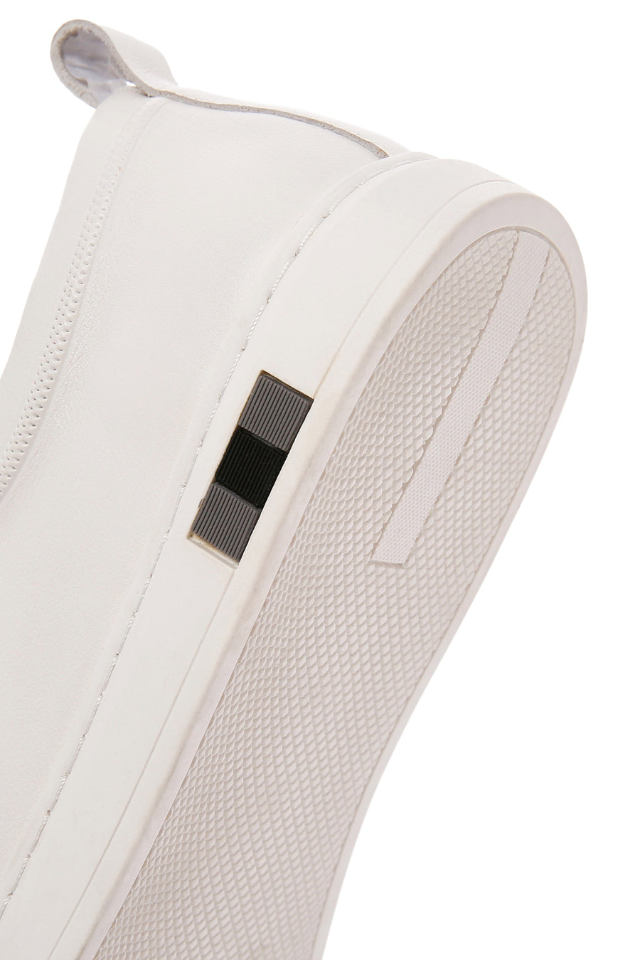 Men's White Lace-up Leather Sneaker