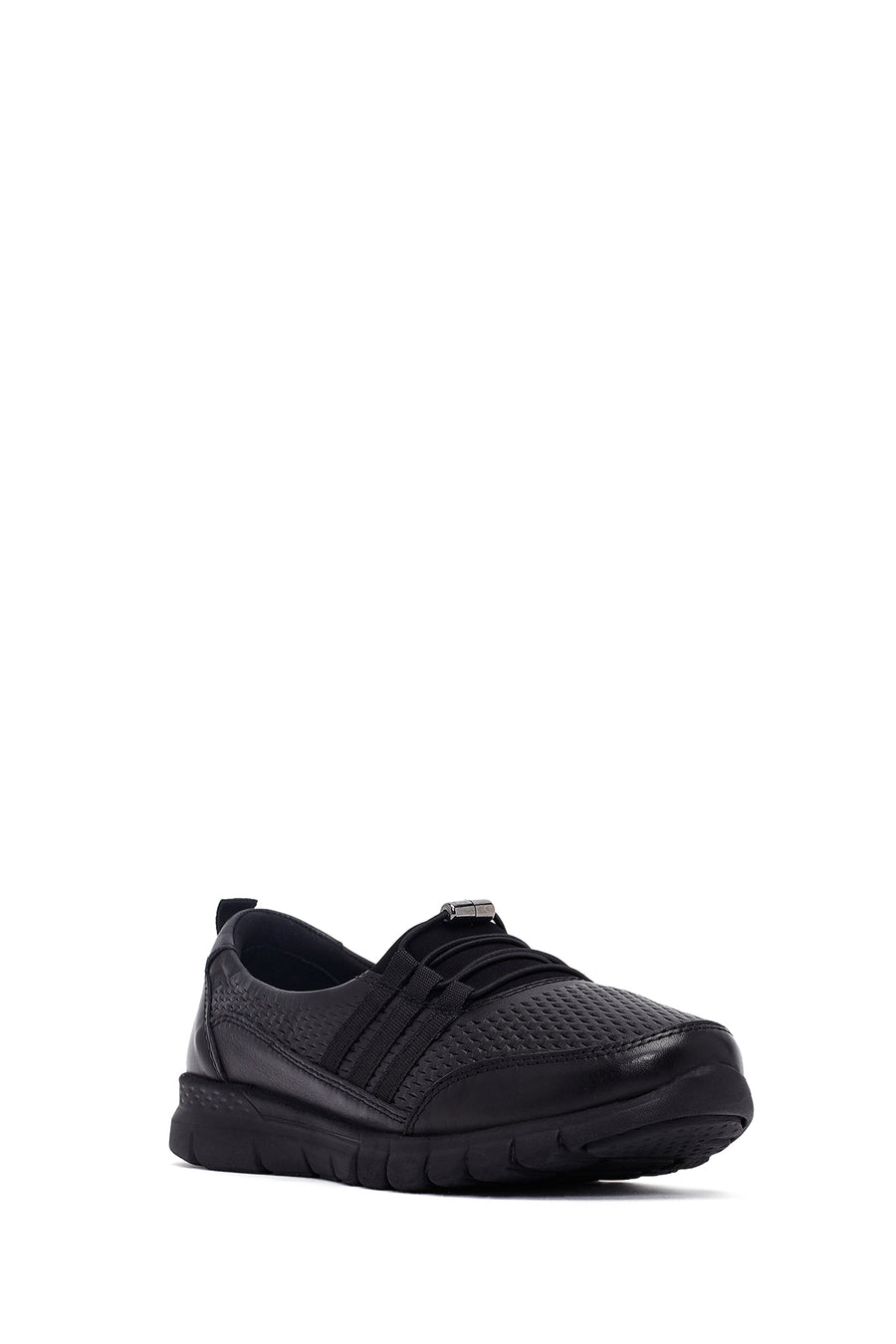 Woman Black Leather Comfort Loafer