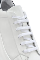 Men's White Lace-up Thick-Sole Leather Sneaker | Derimod