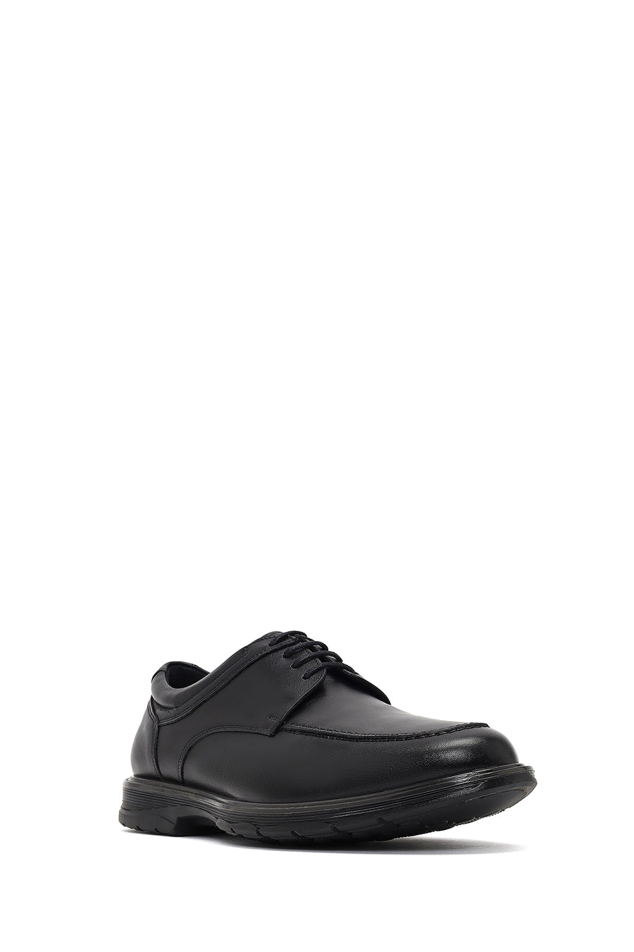 Men's Black Lace-up Leather Casual Shoes