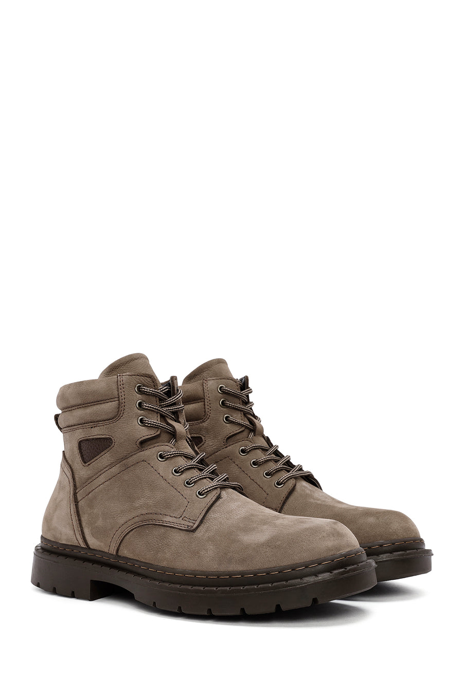 Men's Mink Lace-Up Nubuck Leather Casual Boots
