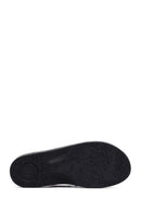 Women's Black Stone Straw Sandals | Derimod