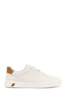 Erkek Beyaz Bağcıklı Deri Sneaker | Derimod