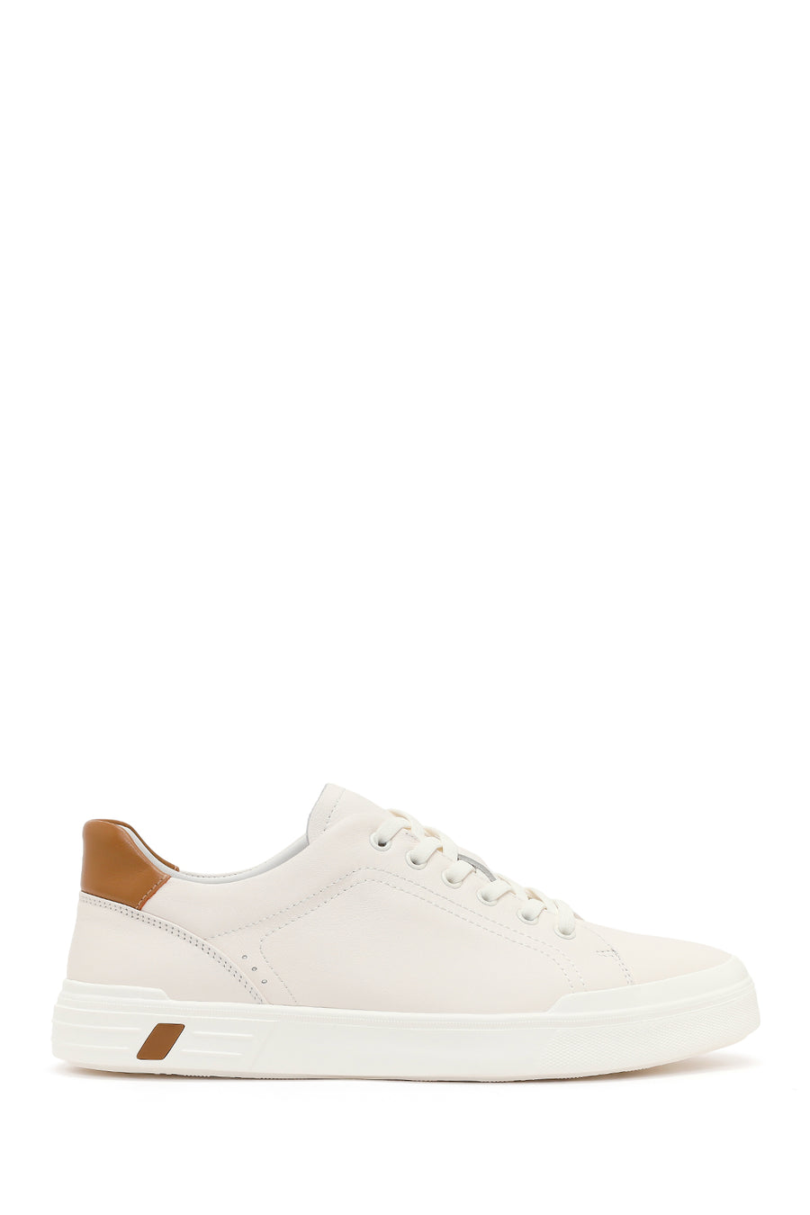 Erkek Beyaz Bağcıklı Deri Sneaker 26SFD699218 | Derimod