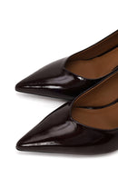 Woman Burgundy Thin-Heeled Patent Leather Leather Stiletto | Derimod