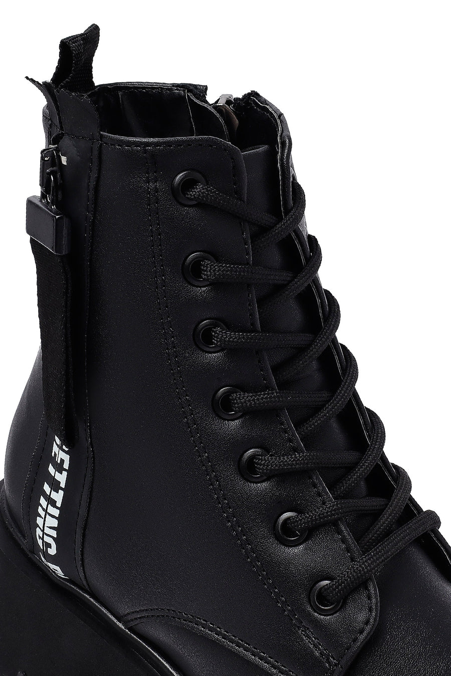 Women's Black Zippered Casual Boots