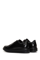 Erkek Siyah Bağcıklı Deri Sneaker | Derimod