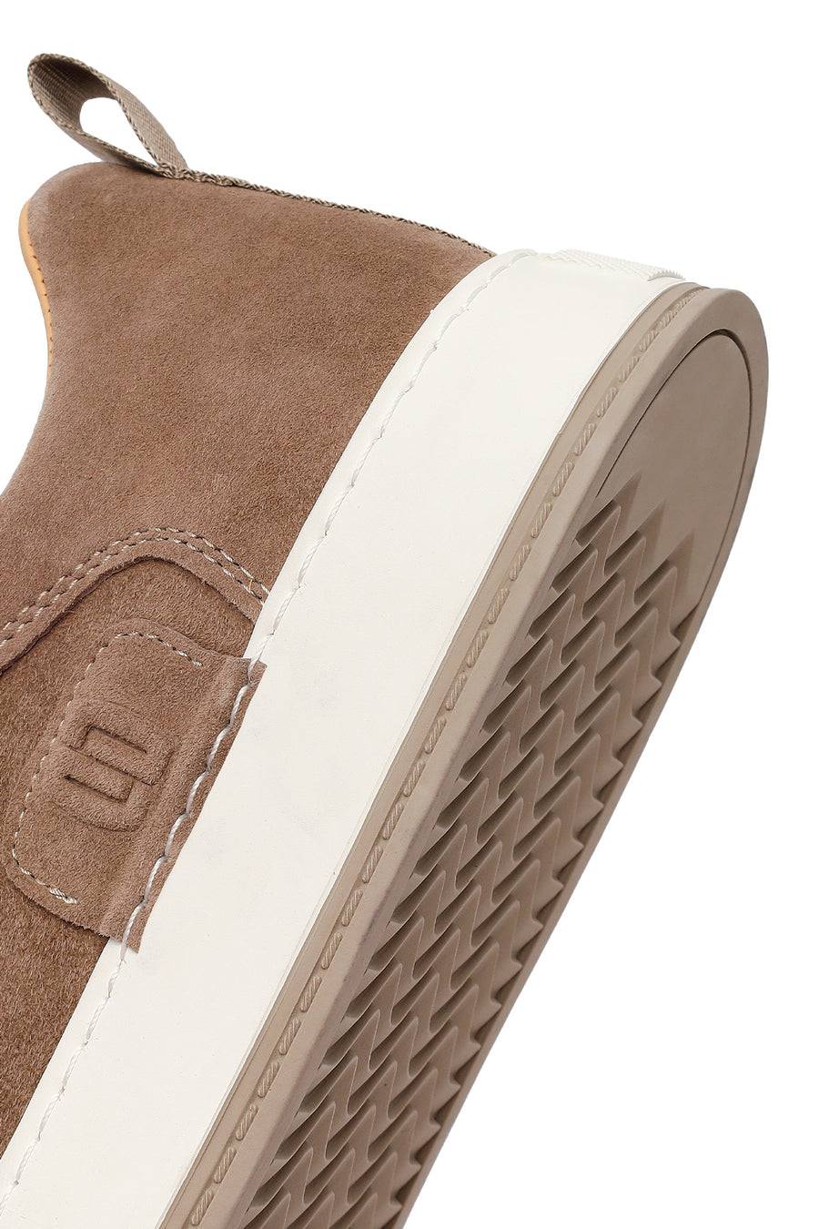 Erkek Vizon Bağcıklı Kalın Tabanlı Süet Deri Sneaker
