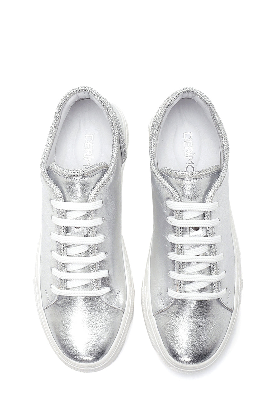 Kadın Deri Metalik Sneaker