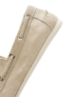 Women's Beige Lace-up Suede Leather Shoes | Derimod