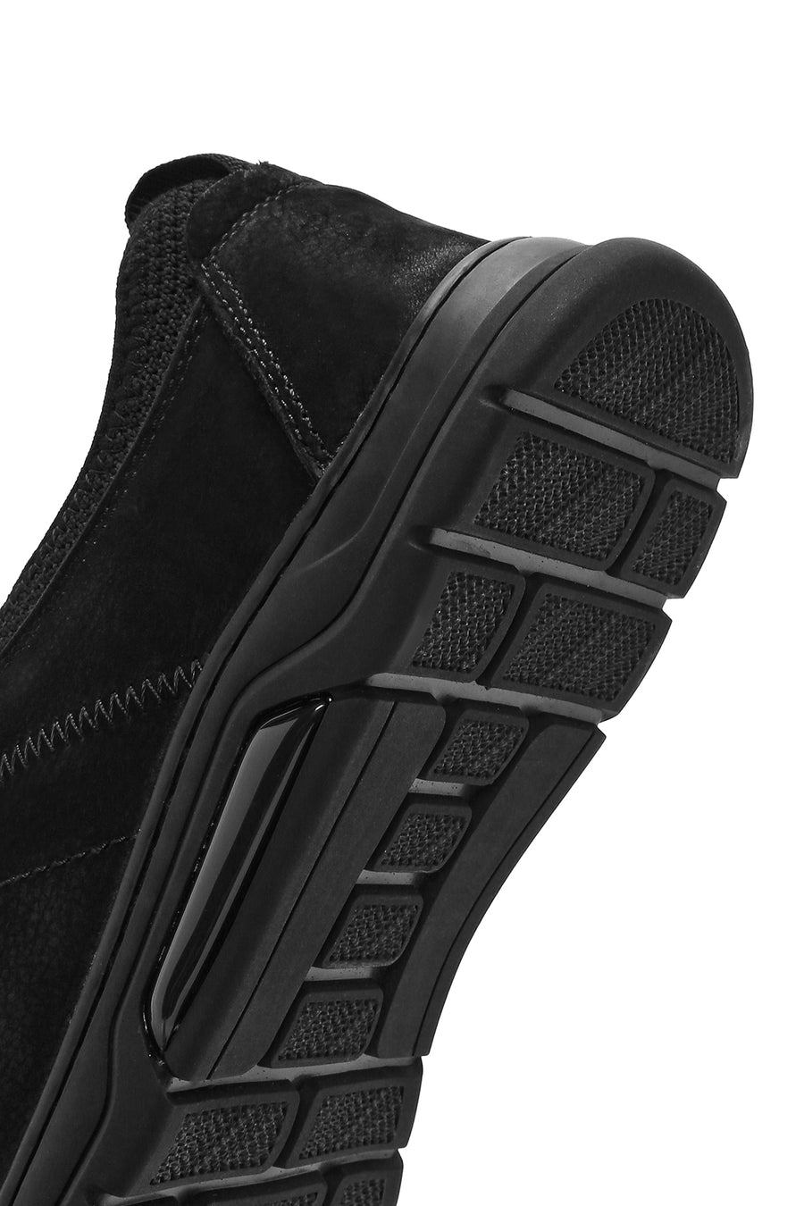 Erkek Siyah Bağcıklı Nubuk Deri Casual Sneaker