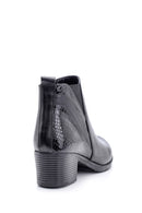 Women's Crocodile Detailed Heeled Leather Boots | Derimod