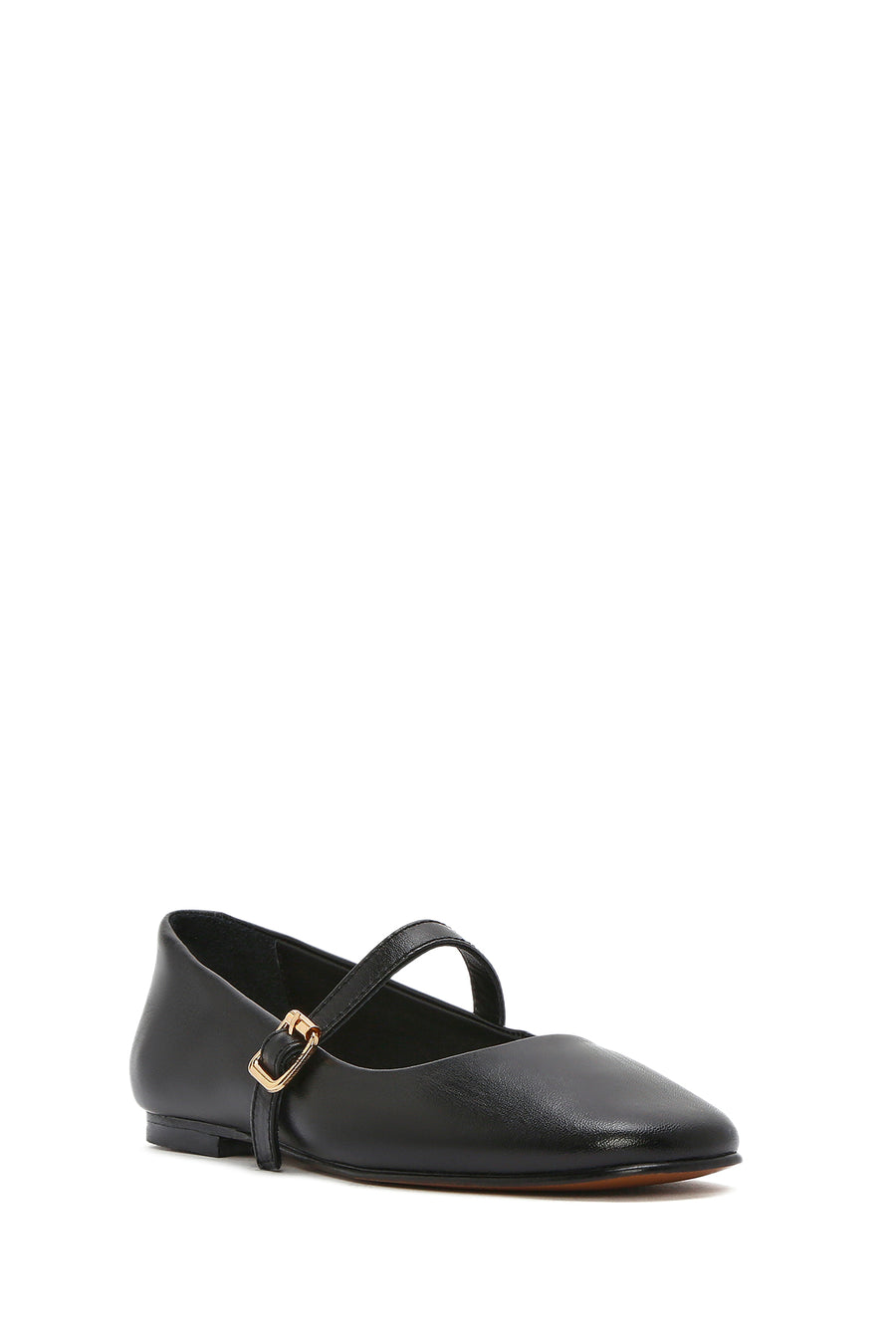 Kadın Siyah Bantlı Deri Babet