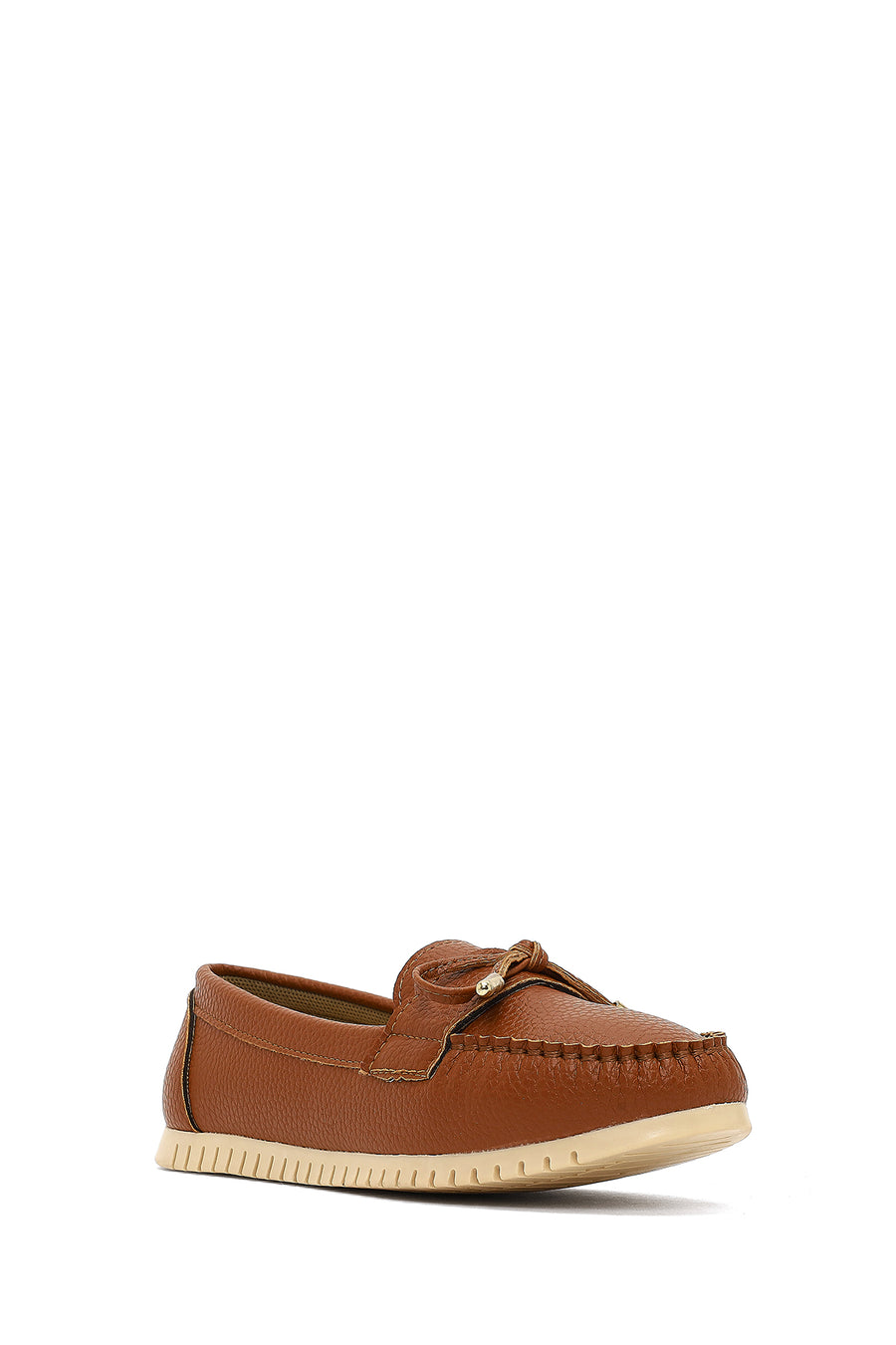 Women's Tan Buckle Loafer