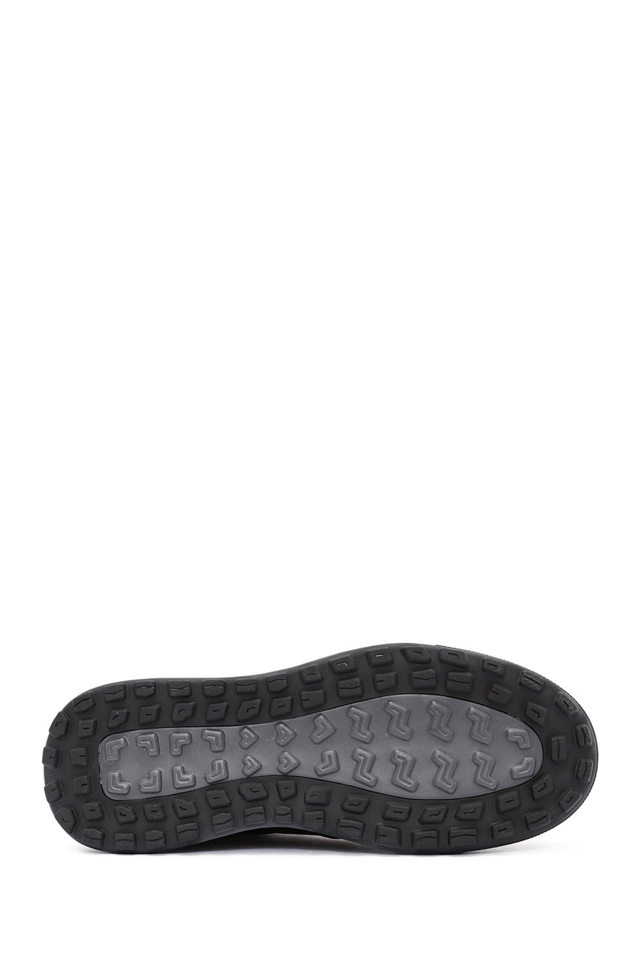 Erkek Siyah Bağcıklı Deri Casual Sneaker