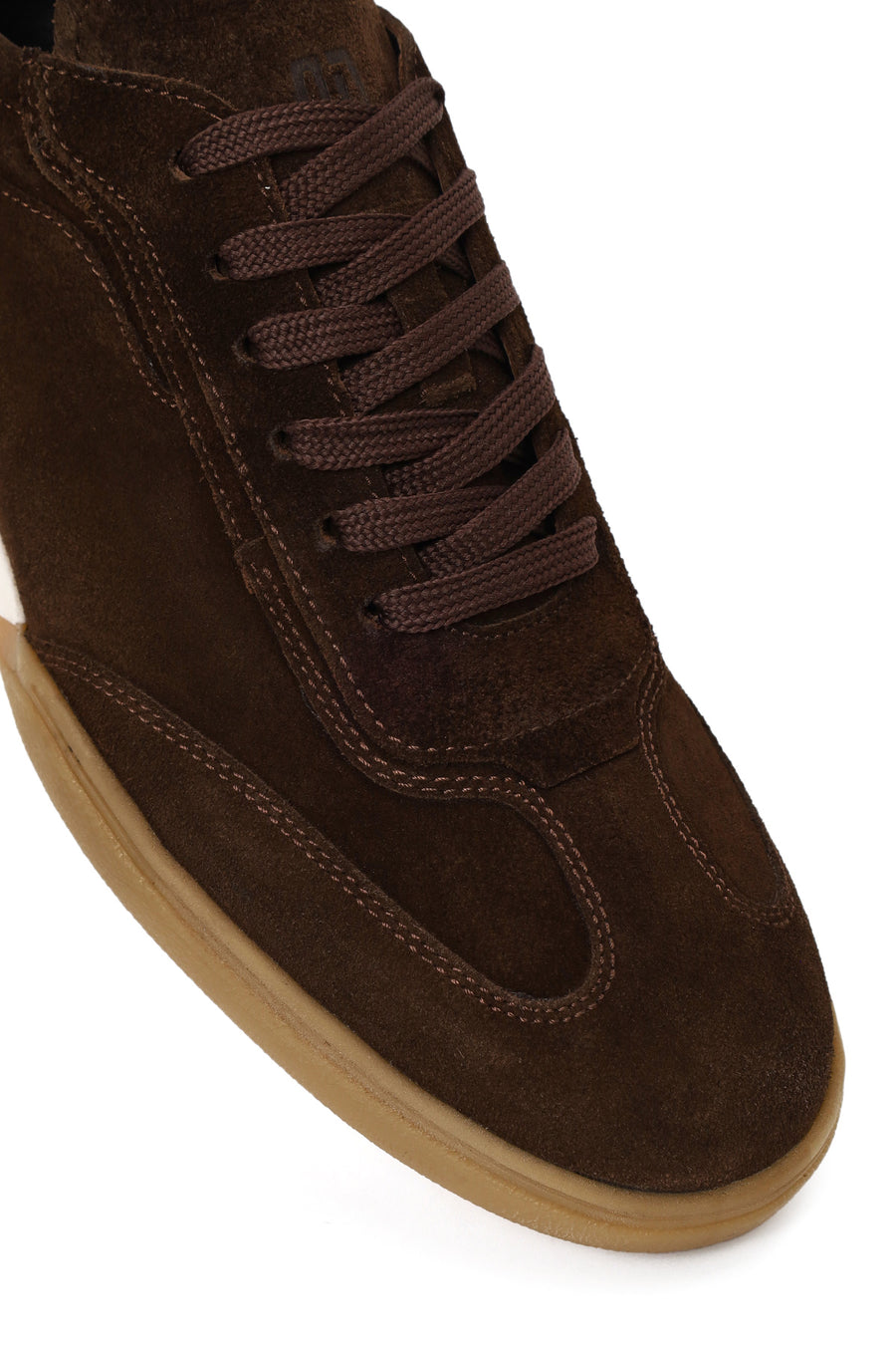 Male Brown Lace-Up Suede Leather Sneaker