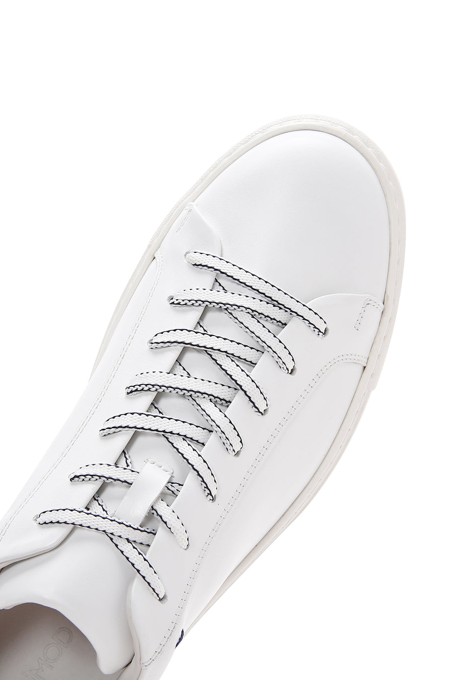 Erkek Beyaz Büyük Beden Deri Sneaker