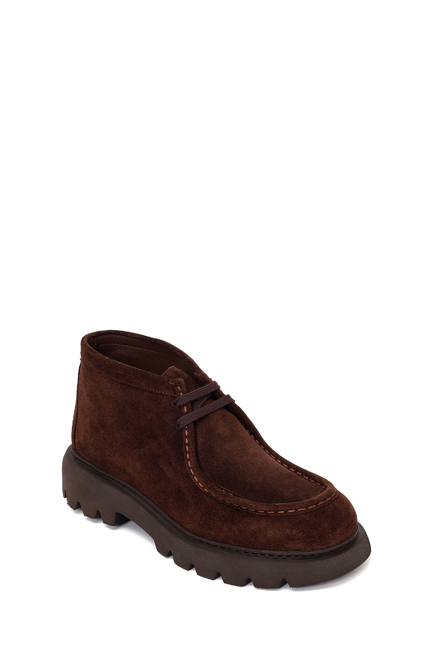 Male Brown Lace-up Suede Leather Casual Boots