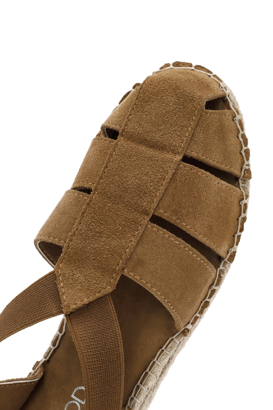 Kadın Taba Süet Deri Espadril Sandalet