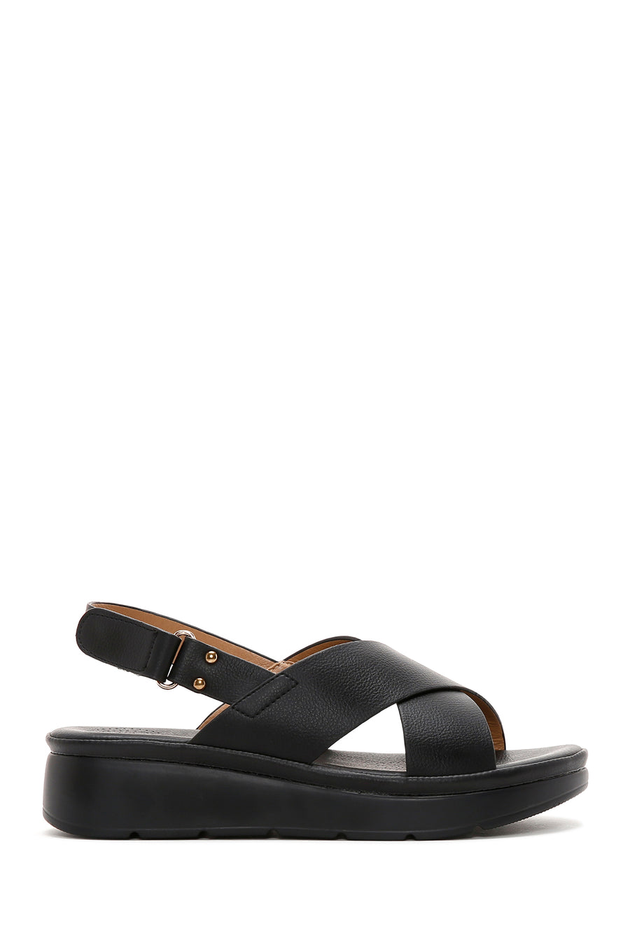 Women's Black Thick Sole Comfort Sandals 23SFE4703FT | Derimod