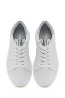 Kadın Beyaz Bağcıklı Deri Sneaker | Derimod