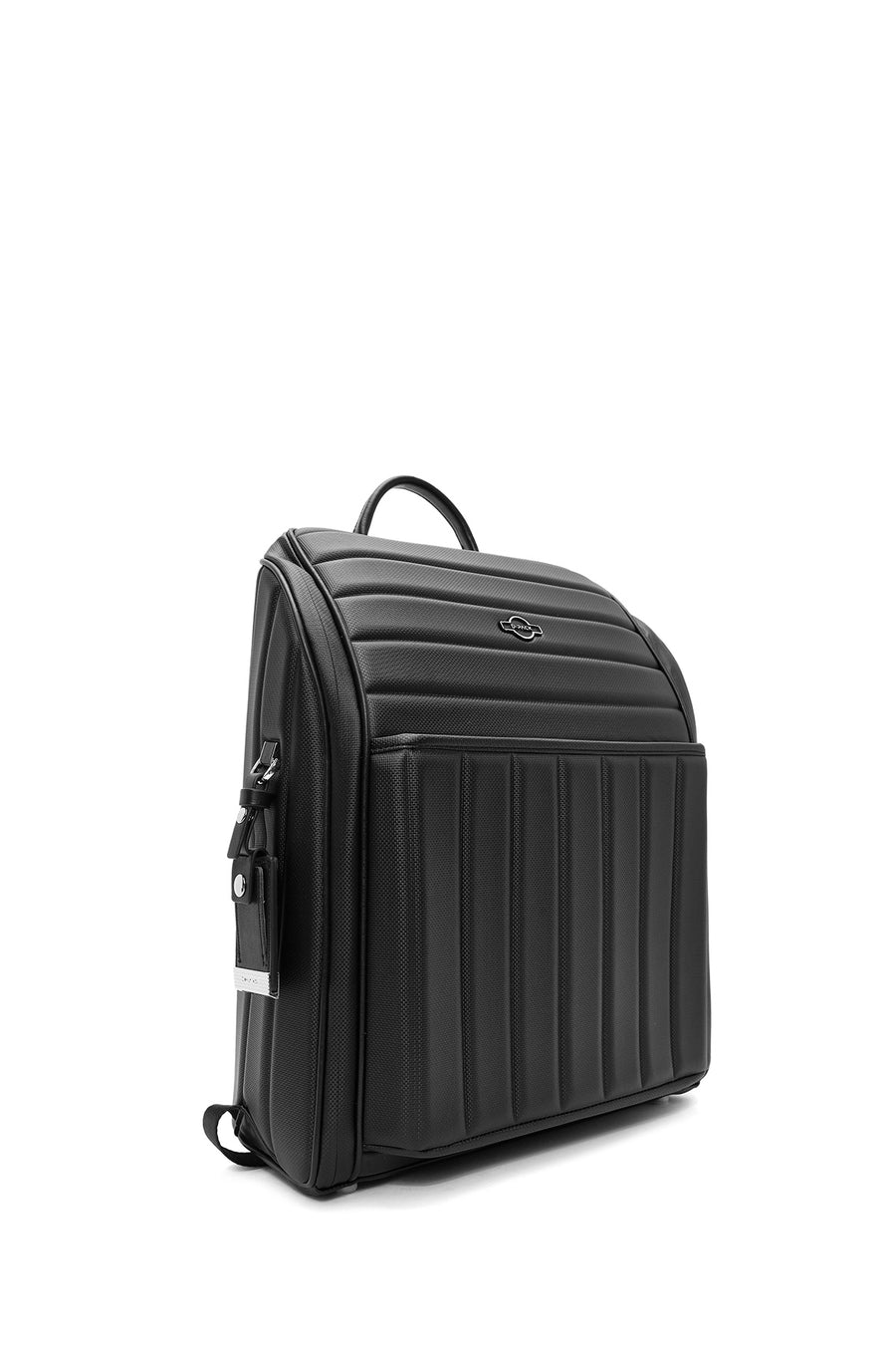 D-Pack Unisex Black Fabric Backpack