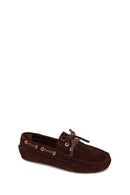 Woman Brown Suede Loafer | Derimod