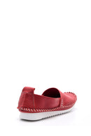 Kadın Dikiş Detaylı Deri Loafer | Derimod