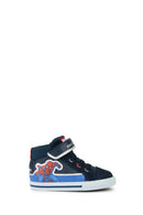 Geox Erkek Bebek Lacivert Spider Man Bantlı Desenli Deri Sneaker | Derimod