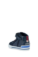 Geox Erkek Bebek Lacivert Spider Man Bantlı Desenli Deri Sneaker | Derimod