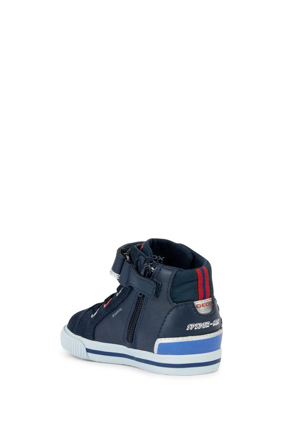 Geox Erkek Bebek Lacivert Spider Man Bantlı Desenli Deri Sneaker
